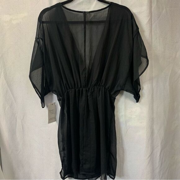 Time and Tru Women's and Women's Plus Twist Front Dress Cover Up - Picture 10 of 10